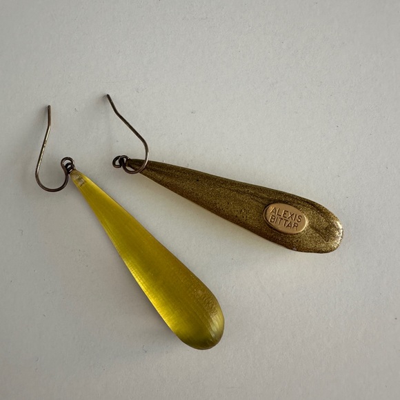 Alexis Bittar lucite tear drop earrings - Picture 2 of 3